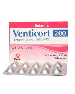 VENTICORT 200MCG + 6MCG CAP