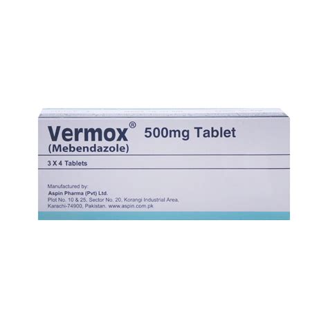 VERMOX 500MG TAB (NEW)