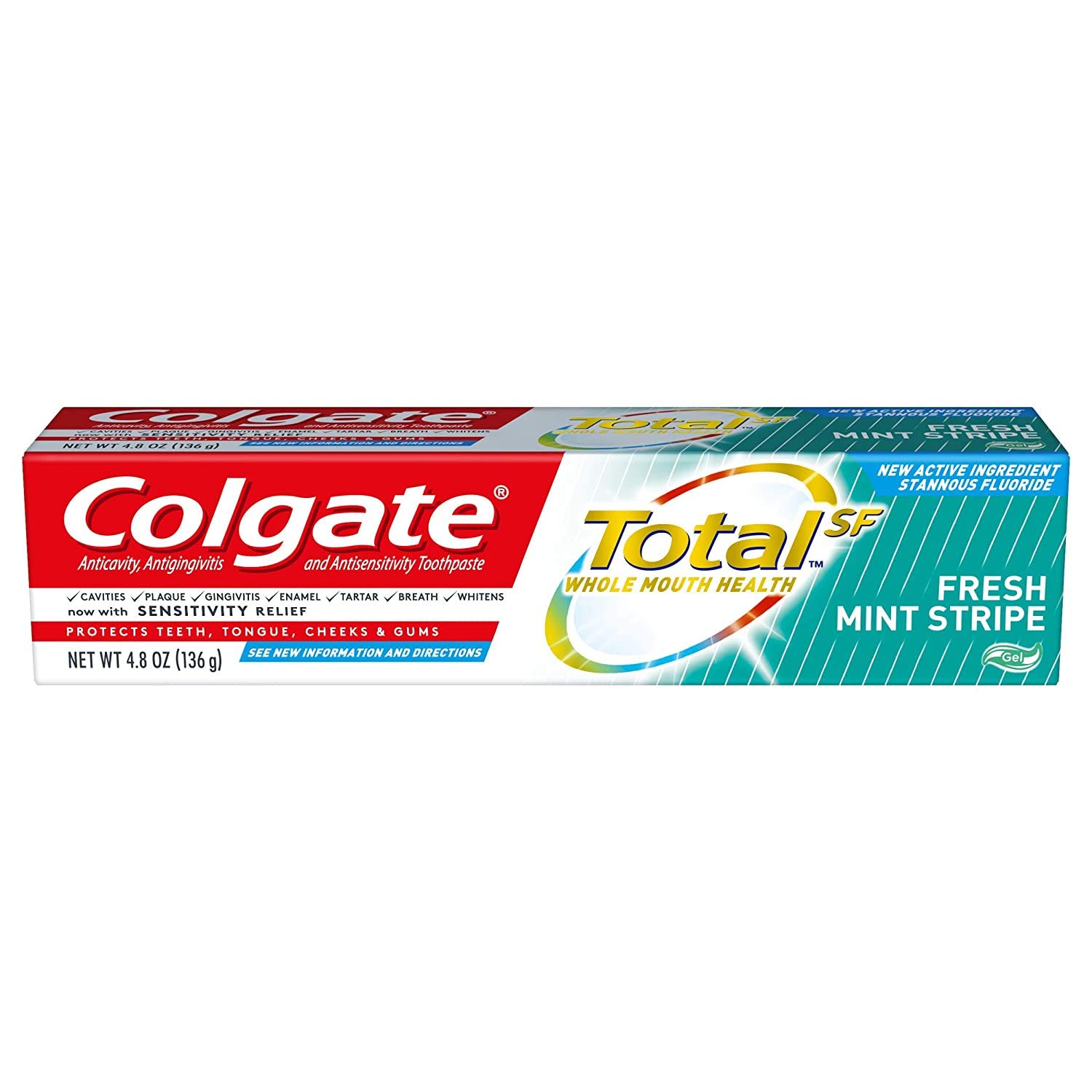 Colgate Tooth Paste Stripe Gel 136gm Total Fresh Mint