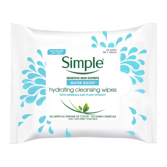 Simple Cleansing Wipes 25cs Water Boost
