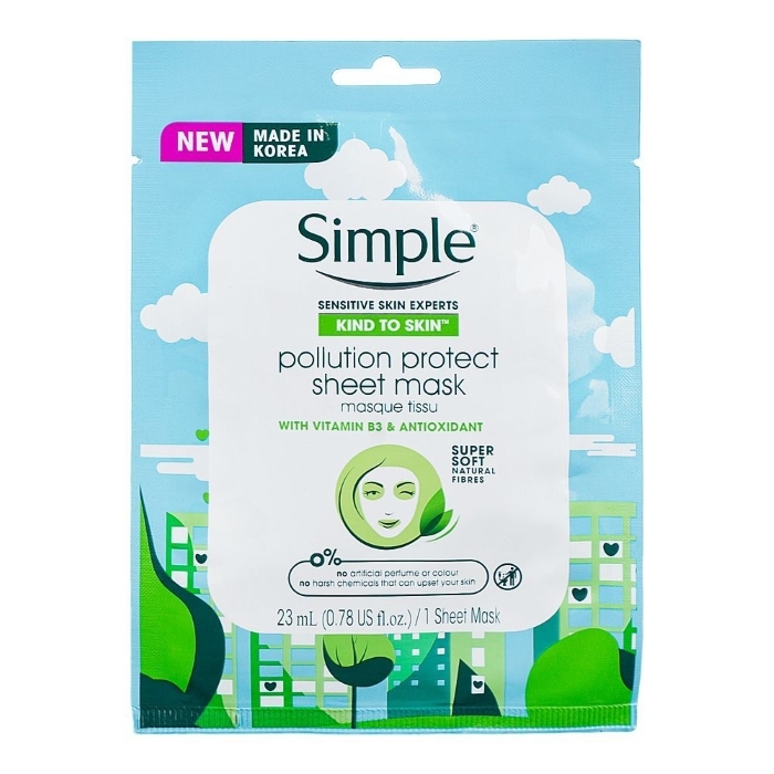 Simple sheet mask 23ml pollution protect