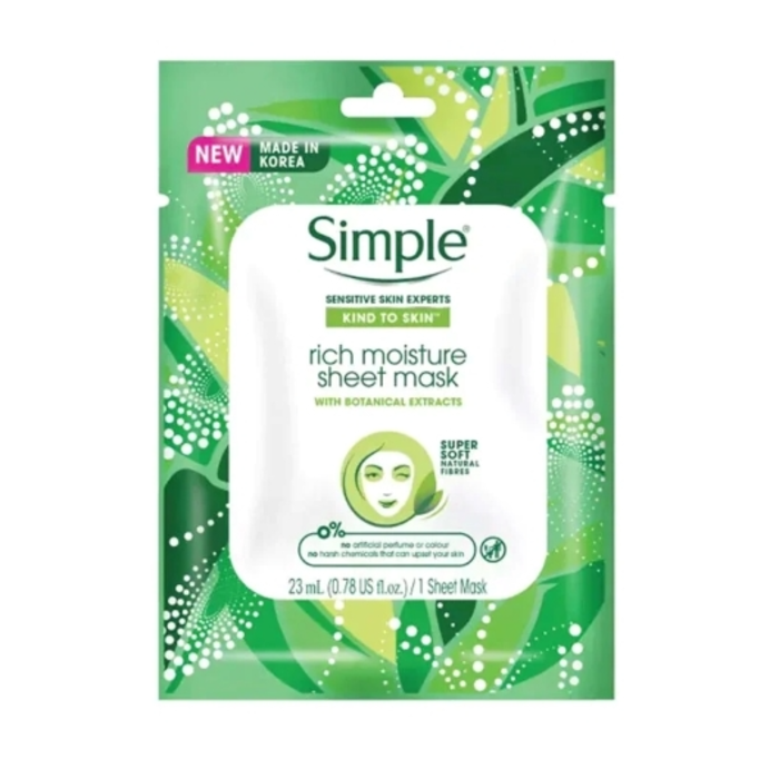 Simple sheet mask 23ml rich moisture